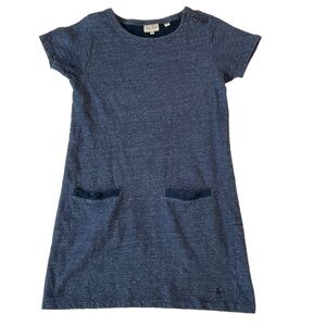 Jack Wills Blue Short Sleeve Shoulder Buttons Front Pockets Athletic TShirt Dres